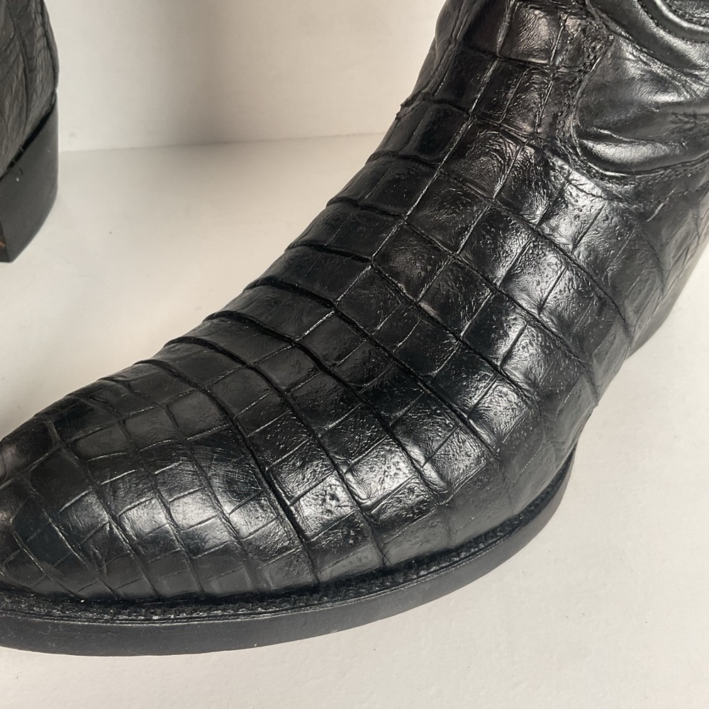 Rivers’ Royal Caiman Belly Cowboy Boots | Exotic | Tooled Inlays | Men’s 9.5 - Picture 9 of 16